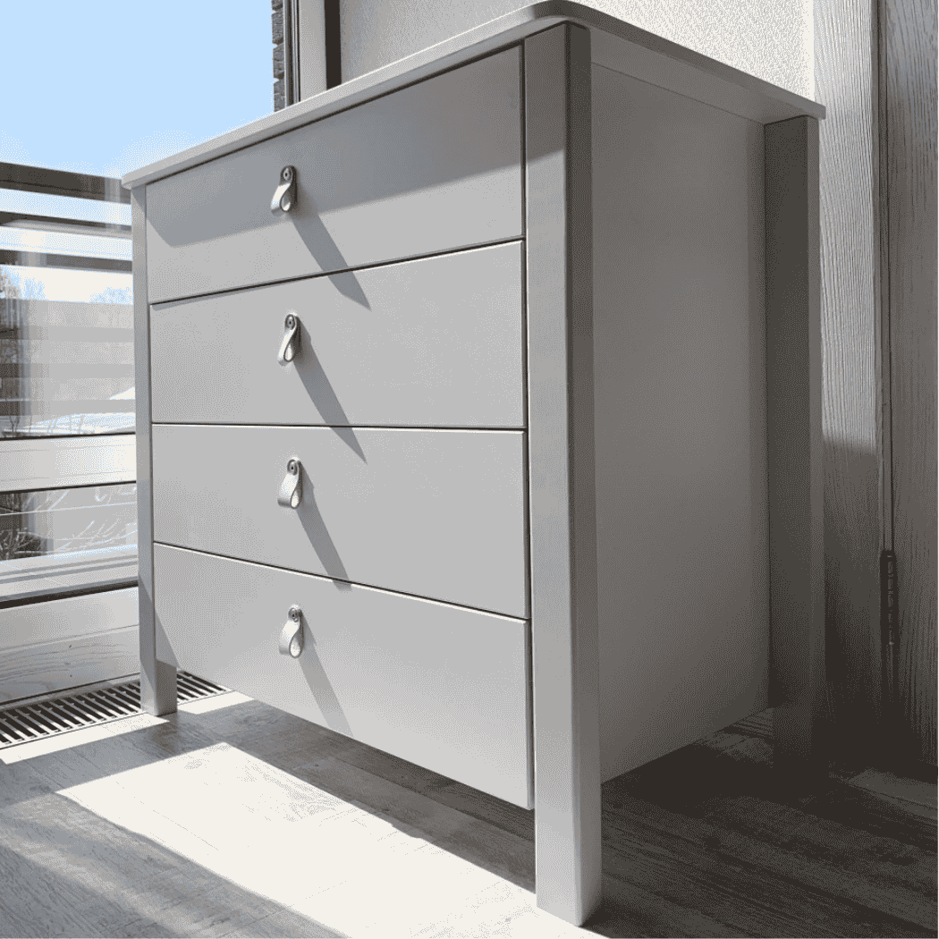 Dětská komoda Zukko Gekko Kids, 90x50x85cm, Bílá / Šedá